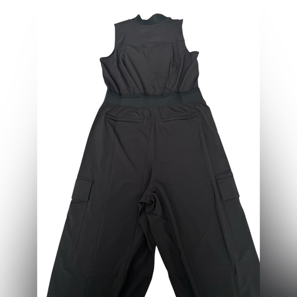 Athleta Brooklyn Black Utility Wide Leg Jogger Lounge Casual Dressy Jumpsuit New - Picture 15 of 16